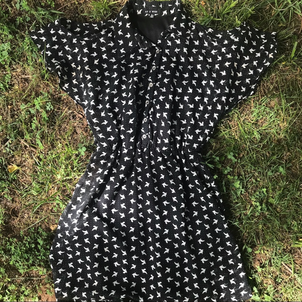 Cold shoulder mini dress